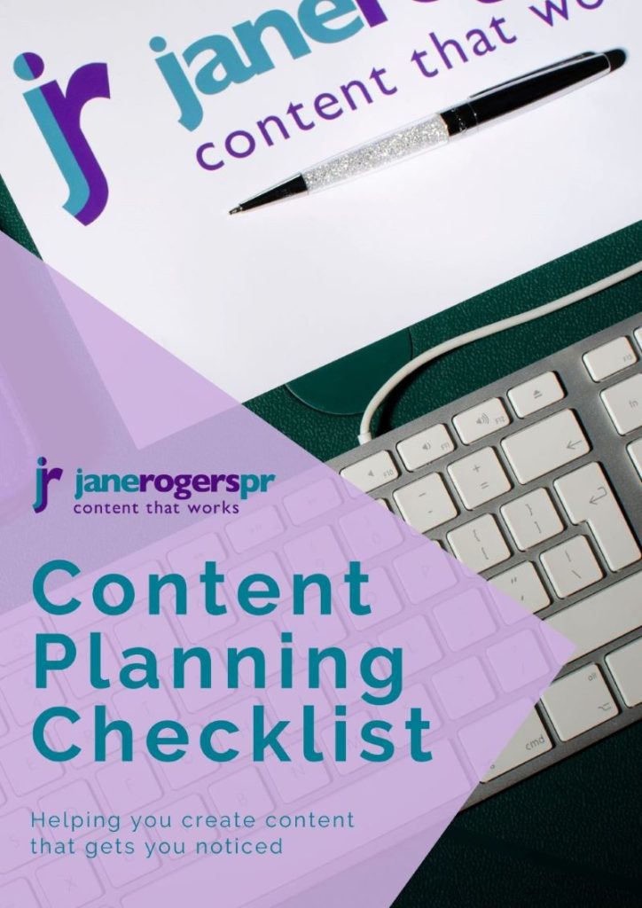 Content planning checklist front cover