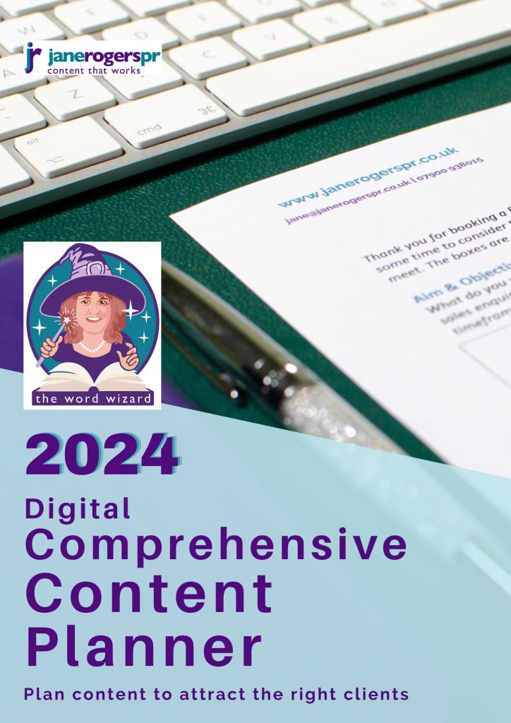 Jane Rogers 2024 digital comprehensive content planner