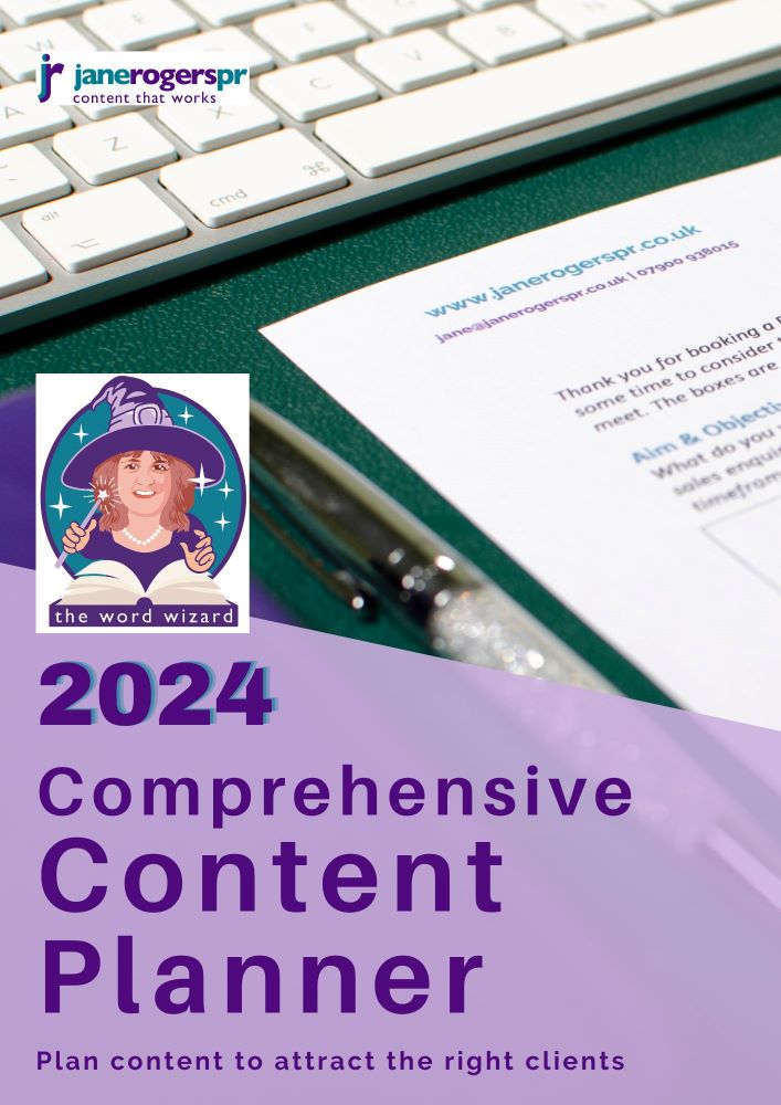Jane Rogers 2024 printed comprehensive content planner