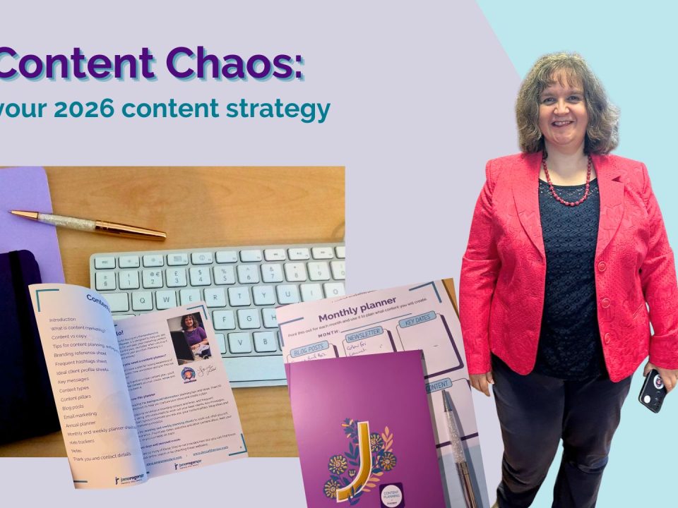 Stop content chaos - Jane Rogers content planning workshop