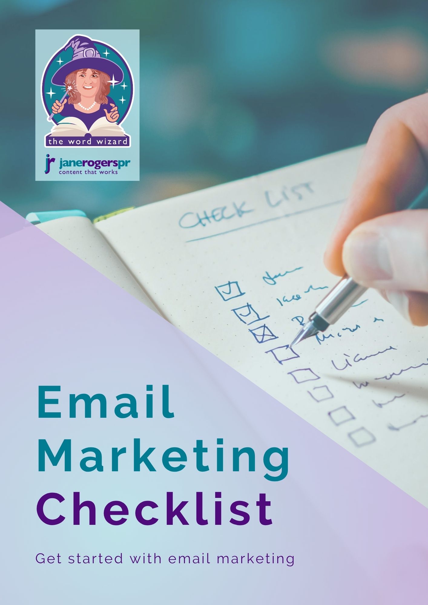 Email marketing checklist front cover - Jane Rogers PR